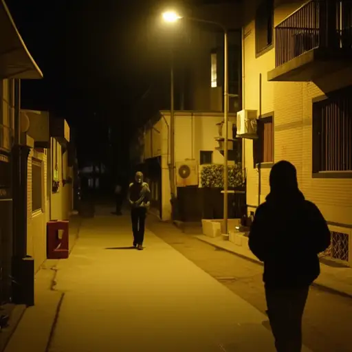 昨晚他走路回家时遭到袭击和抢劫。