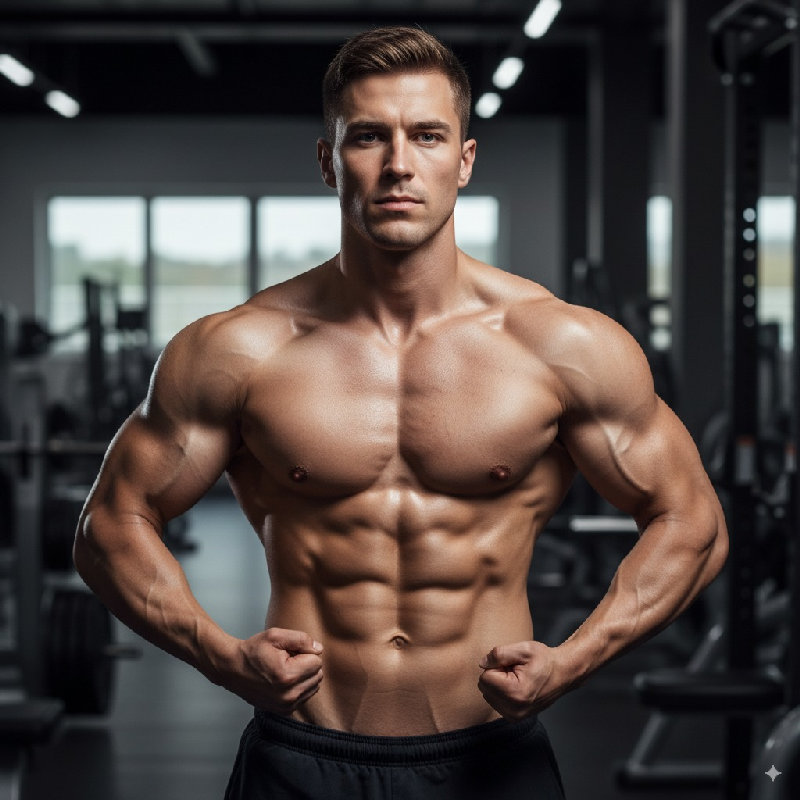 她欣赏他宽阔的胸膛和运动型的身材。