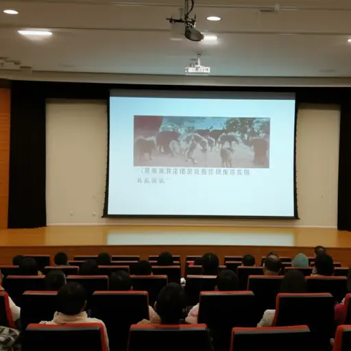 他们播放了一部关于动物交流的纪录片。