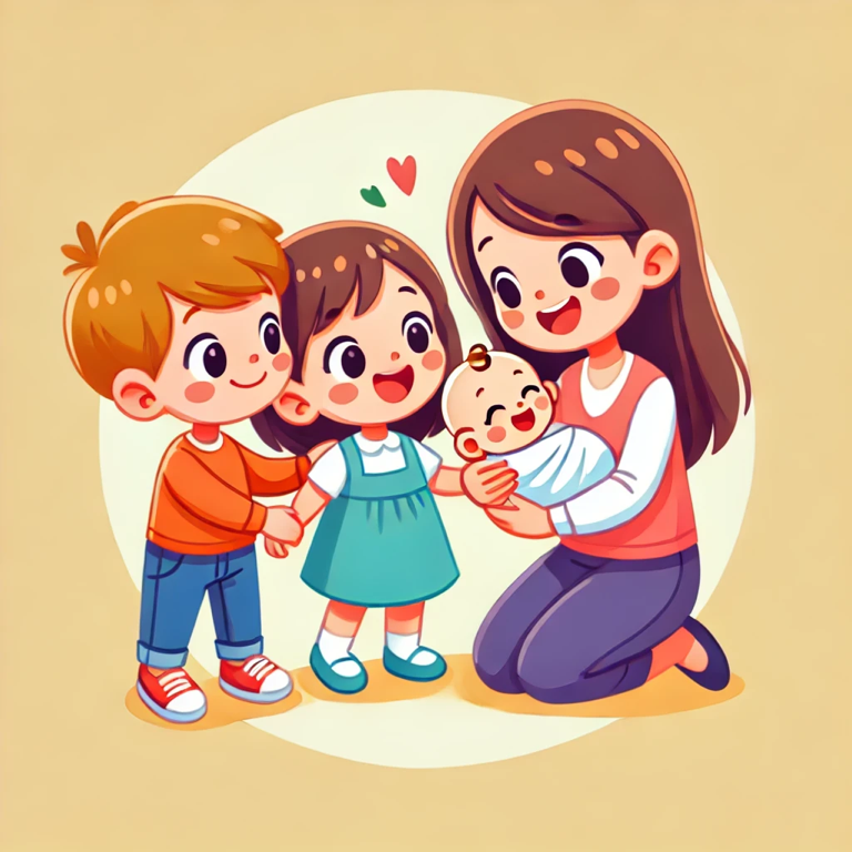 我有一个哥哥/弟弟，还有一个小妹妹。