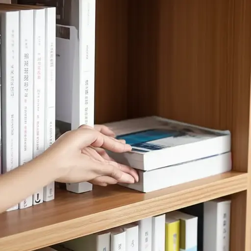 请把书放在书架上。