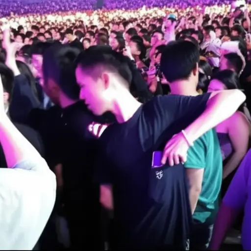 在音乐会的混乱中，我的手机被偷了。