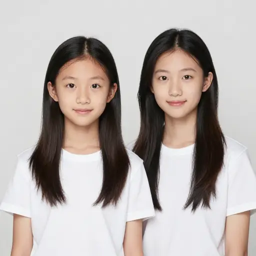 你的妹妹长得和你很像。