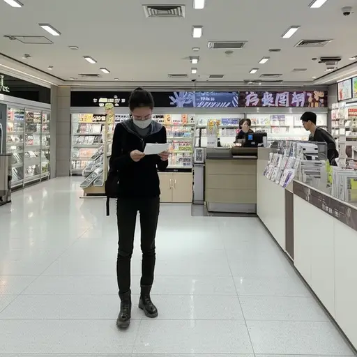 当我到达机场时，我去了最近的商店买报纸。