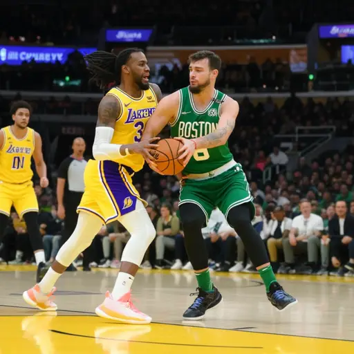 比赛在湖人队和凯尔特人队之间进行。
