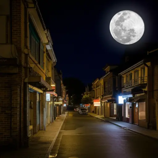 月亮在夜晚很明亮。