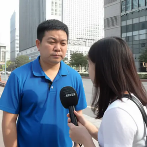 那位记者就城市中最新环保事件采访了市民。