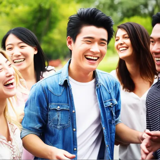 他喜欢讲笑话，很有喜剧天赋。