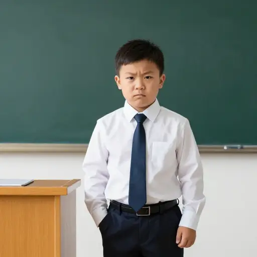 那位老师是个身材矮小、严厉的男人。