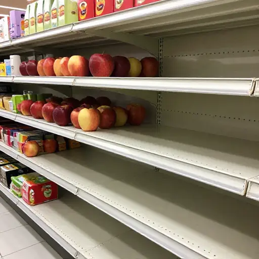这个商店里没有苹果了。