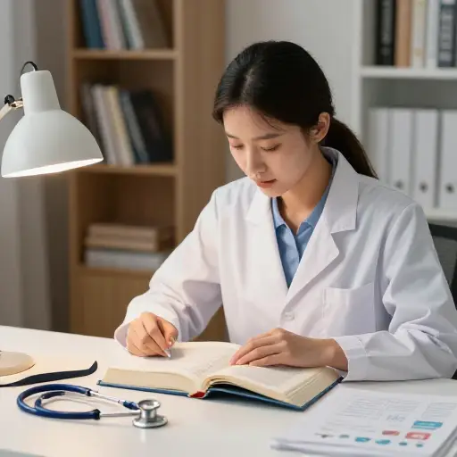 她想成为医生的抱负驱使她努力学习。