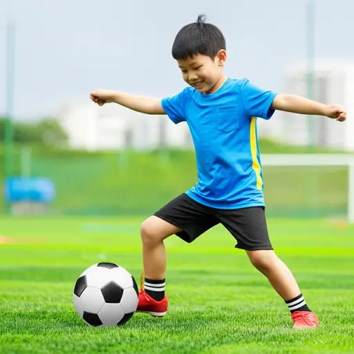 我哥哥喜欢踢足球。