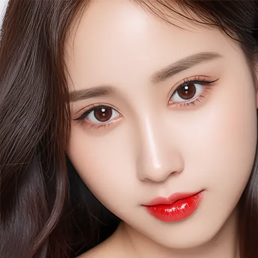 我化了一点眼妆。