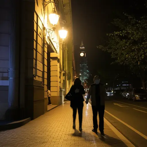 他们刚好在午夜前到达。