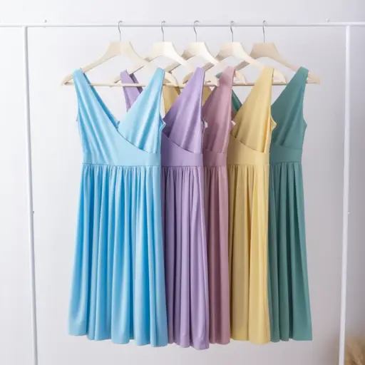 这条裙子有五种不同的颜色可供选择。