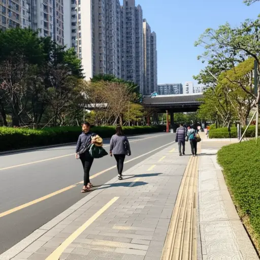 公园就在下个街区，走路五分钟就到。