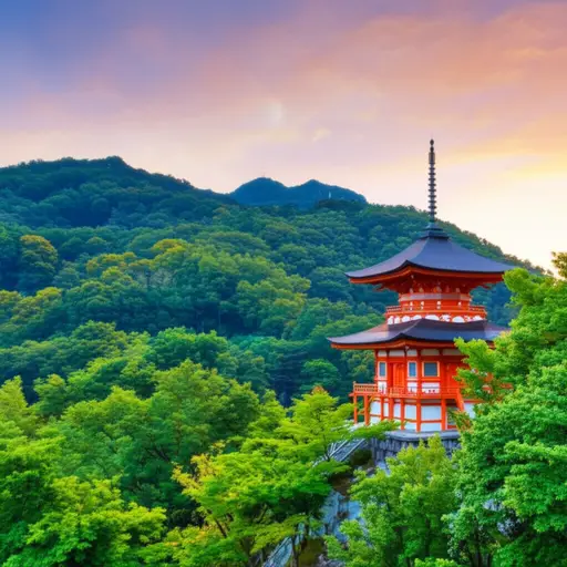 这座寺庙位于京都的西部。