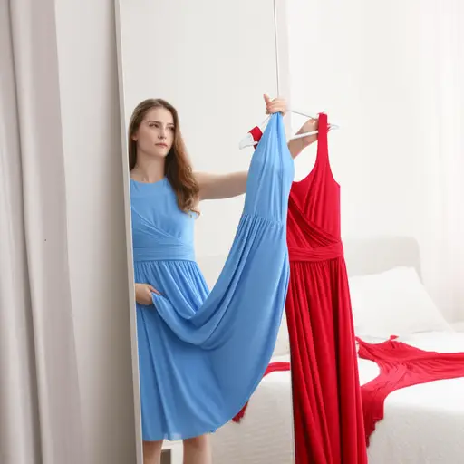 她决定换掉那条裙子，因为它不合身。