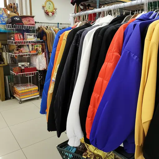 这些独特的外套是在一家二手店里找到的。