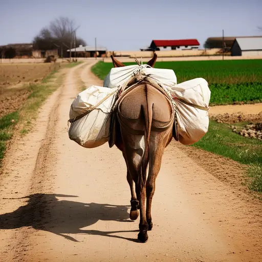 在一些农村地区，驴子被用于运输。