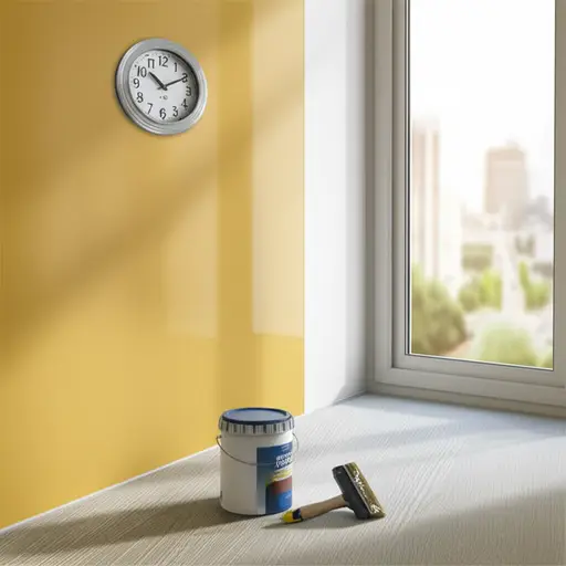 我们还得再等几个小时让油漆干。