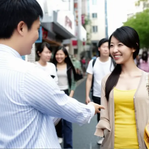 "谢谢你给我指路。" "不客气。"