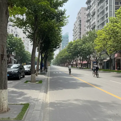 许多街道只供骑自行车的人和行人使用。