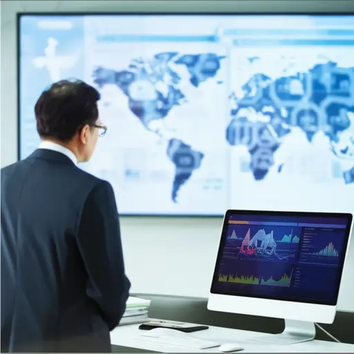 这位银行家管理着银行的国际业务。