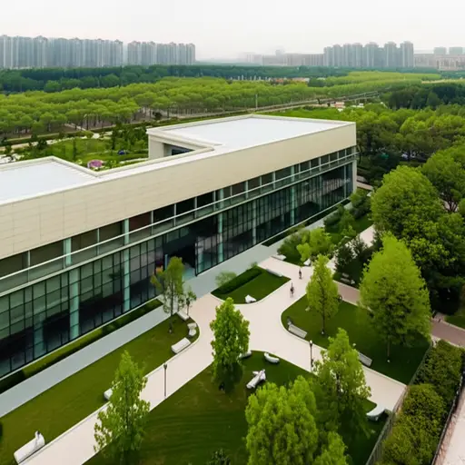 图书馆位于公园内。