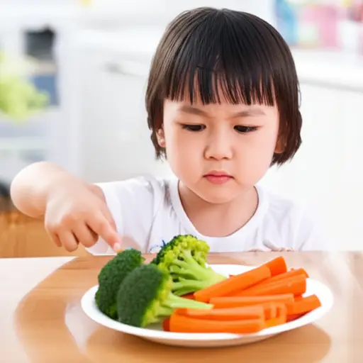 我妹妹从不吃蔬菜。