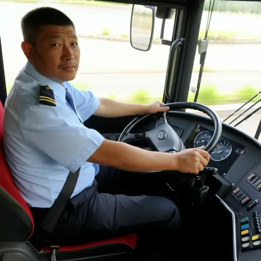 我爸爸是一名公交车司机。