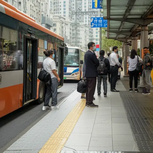 许多人依赖公共交通去上班。