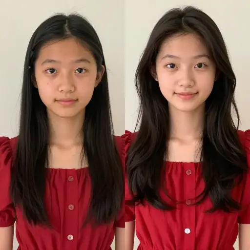 那个穿红裙子的女孩是我的妹妹。