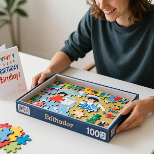 我生日时收到了一个1000片的拼图。