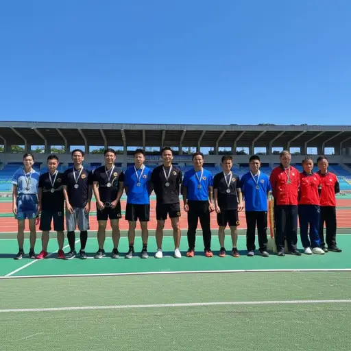 我们队在比赛中获得了第七名。