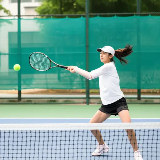 我妹妹喜欢打网球。