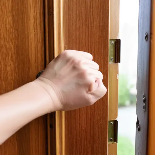 有人大声敲门以引起我们的注意。