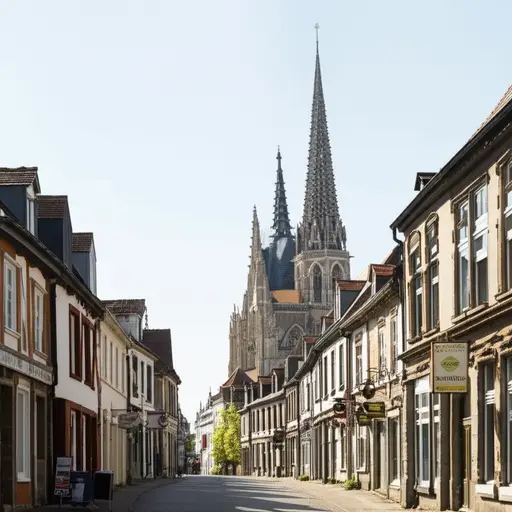 这个城镇有一座大教堂。