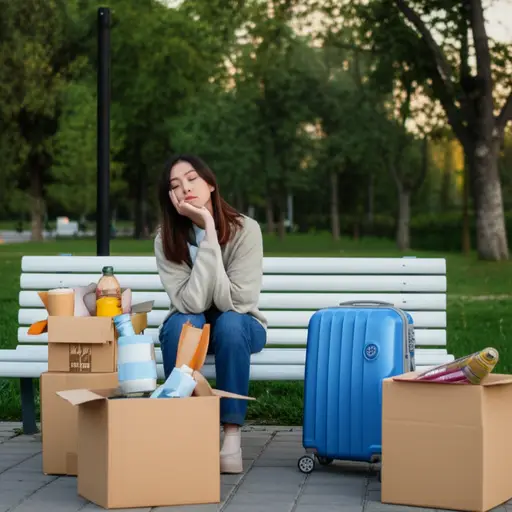 在失去工作和家之后，她完全有理由不开心。