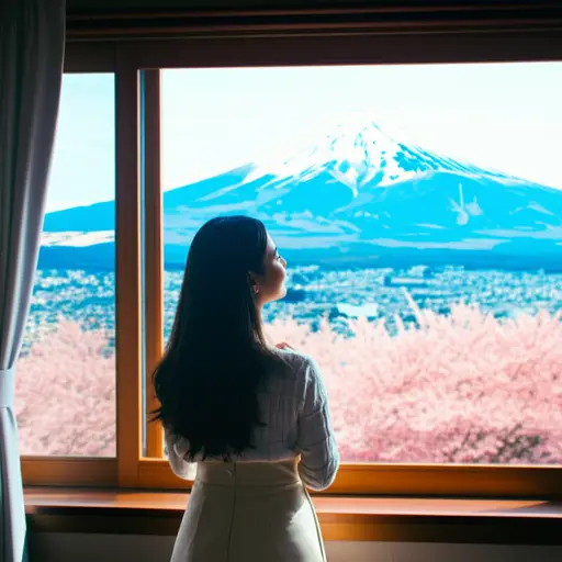 她梦想有一天能去日本。