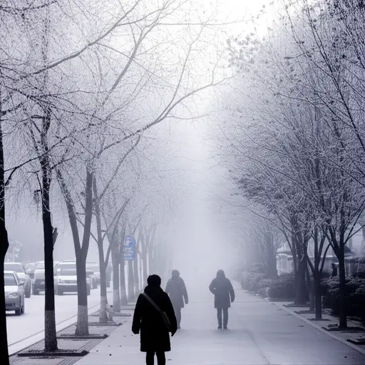 今天早上真冷啊！