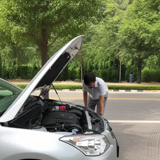 汽车引擎出了点问题。