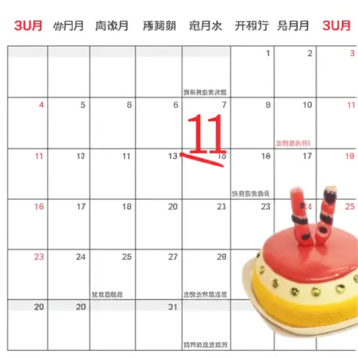 我的生日在三月十一日。