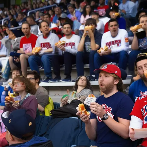 我们可以在比赛时买些热狗吃。