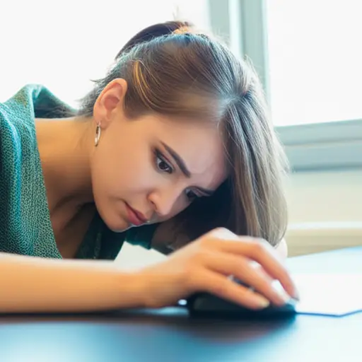 她因为睡得太晚，第二天感觉特别不舒服。