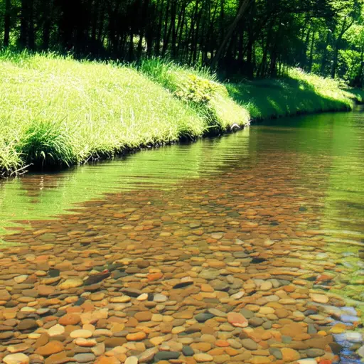这条河的水非常清澈。