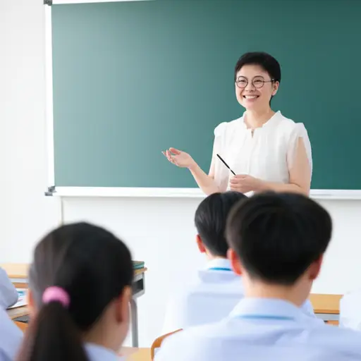 她喜欢她的新老师。