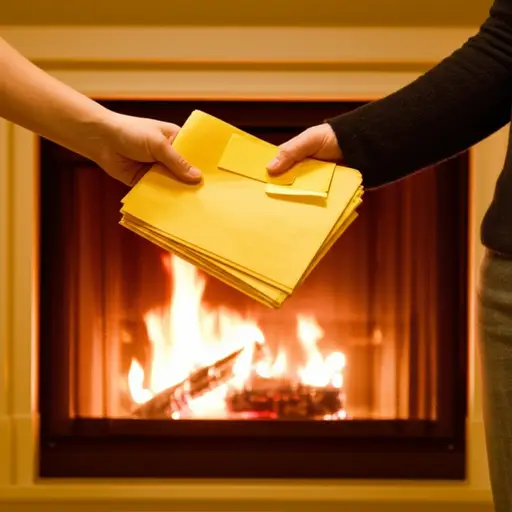 她烧掉了他的旧信件。