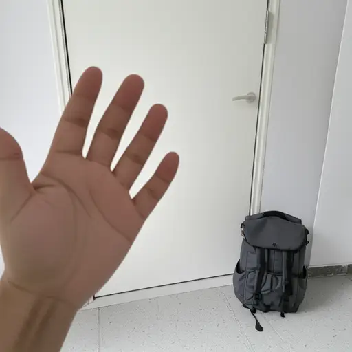 把你的包放在那边。