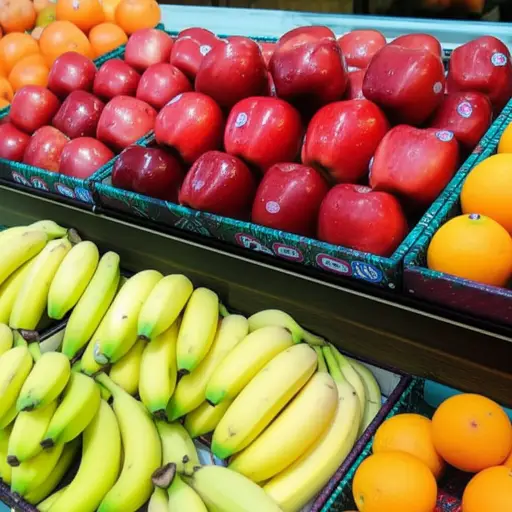 这家杂货店的水果很新鲜。